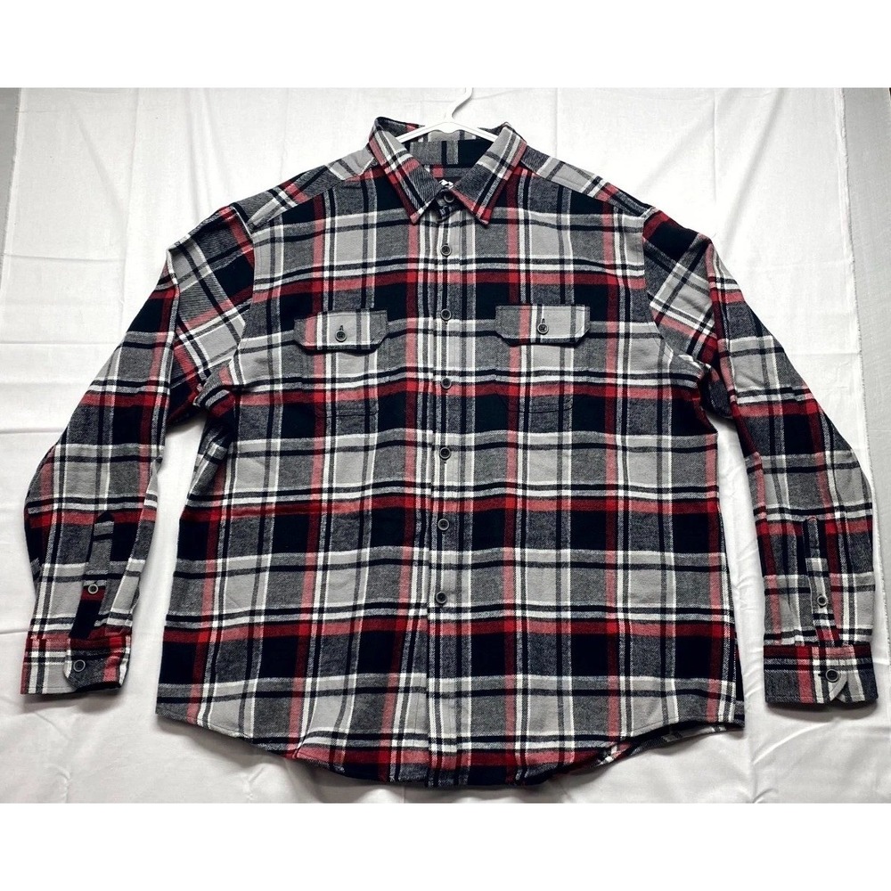 Pacific Outfitters Flannel Shirt Mens 2XL Multicolor Plaid Cotton Button Up